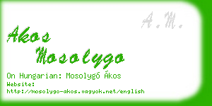 akos mosolygo business card